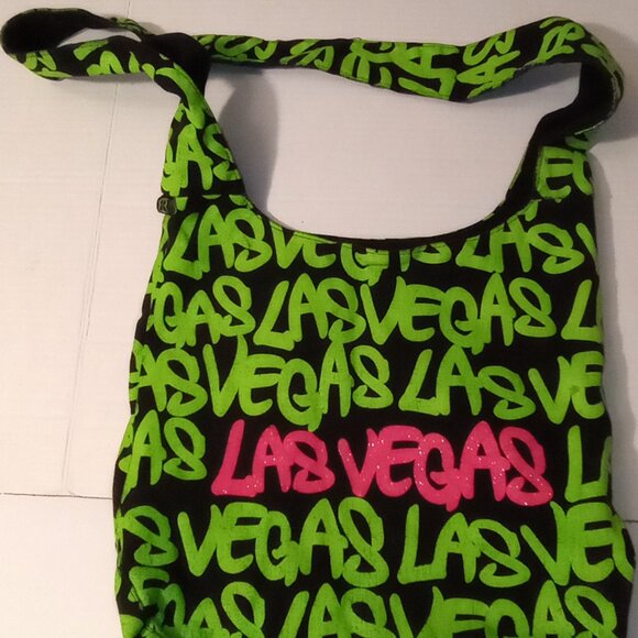 Robin Ruth Las Vegas Crossbody Bag Neon Green Pink - Picture 2 of 8